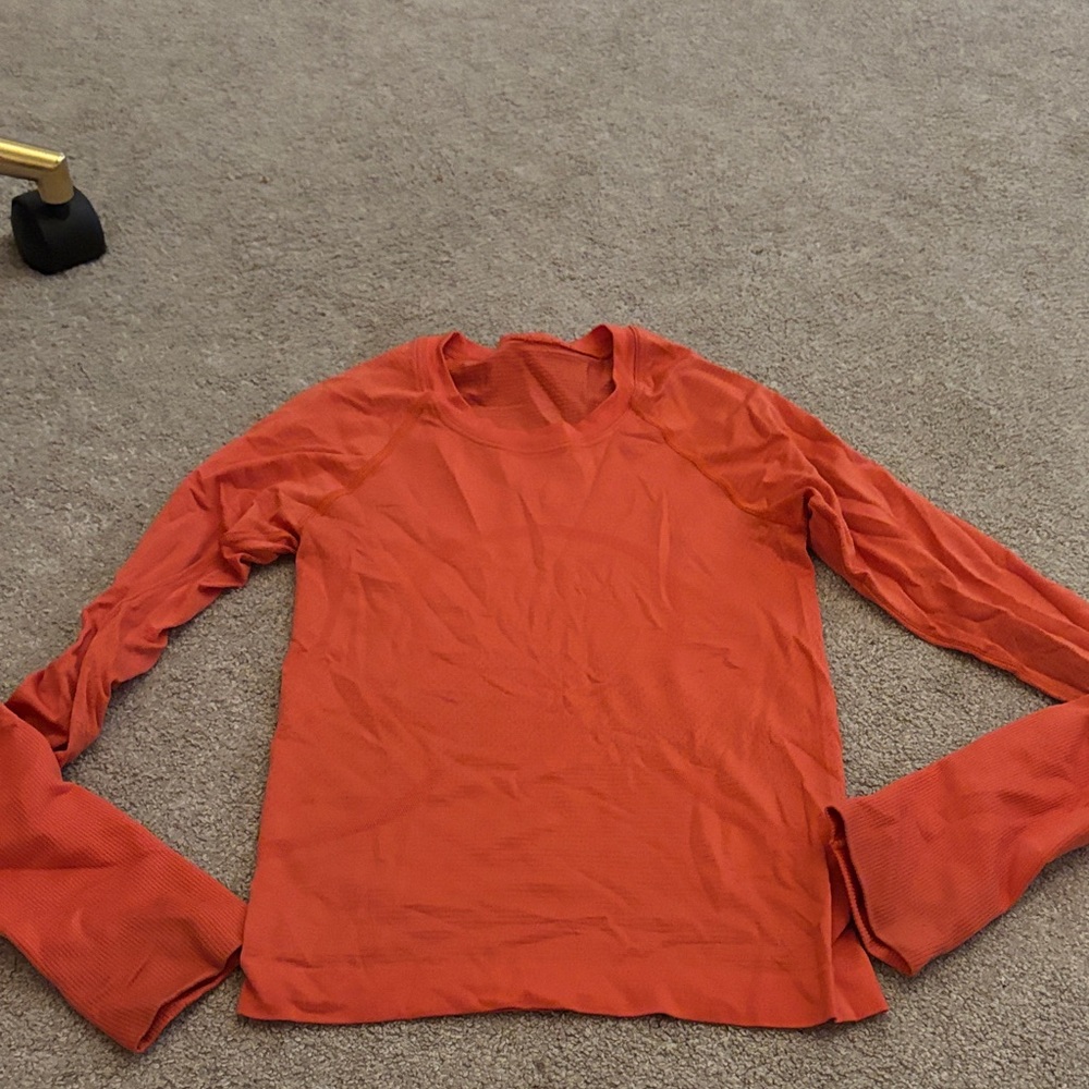 lululemon athletica Orange Long Sleeve Top